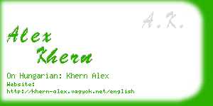 alex khern business card